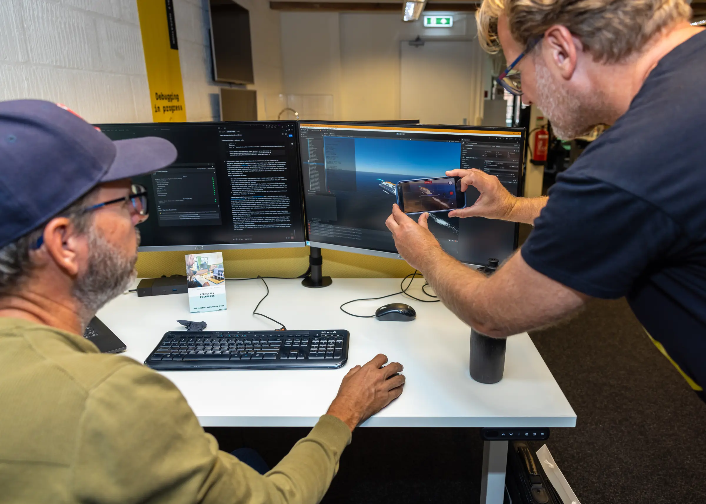 TESO-simulator op telefoon testen (Xander en Peter)
