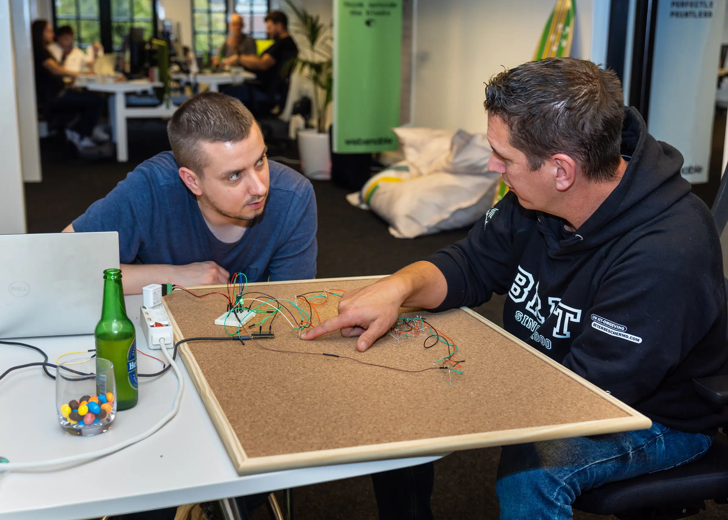 Google Cloud Around the World bedrading op prikbord bespreken (Remco en Dicky)